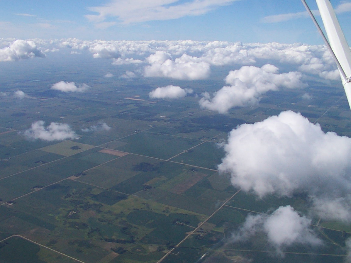 Flying just above the clouds  
