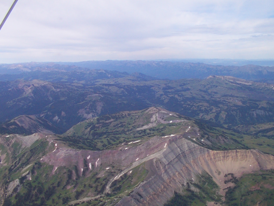 This picture is taken shortly after the one above, and we enjoyed watching the terrain change as we flew over it.  