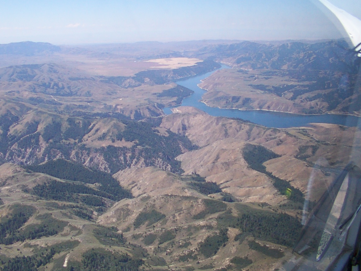Reservoir that feeds water into canals to irrigate our acreage, about 40 miles from home.  